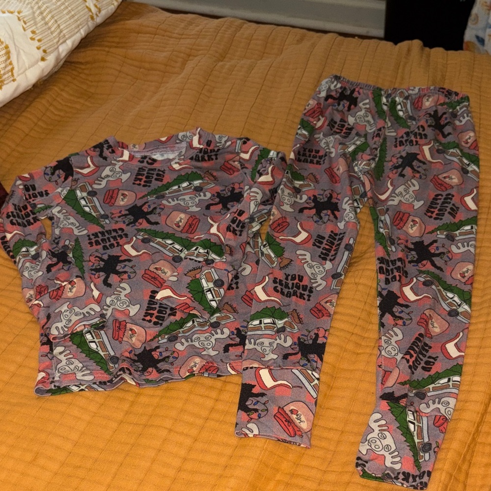 Christmas vacation little bird bamboo 2t/3t  pajamas